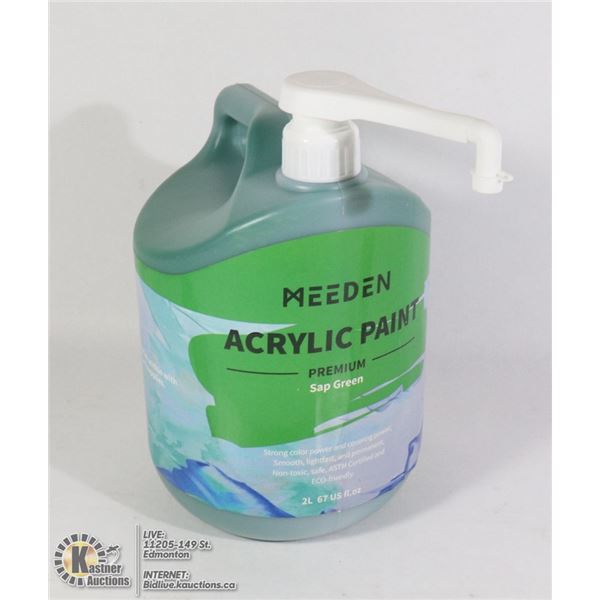 MEEDEN SAP GREEN PREMIUM ACRYLIC STUDIO PAINT