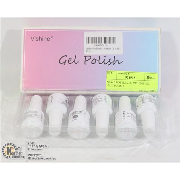 NEW 6 BOTTLES OF VISHINE GEL NAIL POLISH