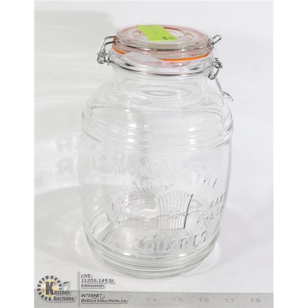 NEW STORE DISPLAY CRACKER BARREL GLASS JAR