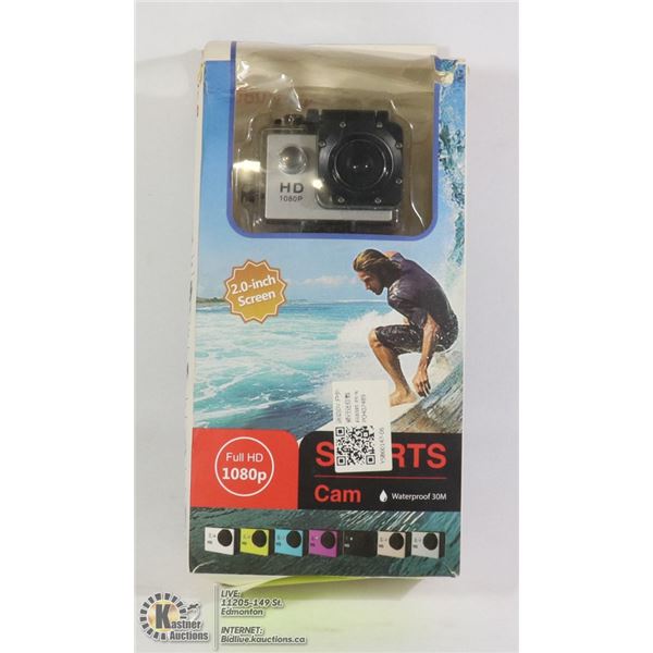 1080 SPORTS CAM WATER PROOF TO 30M