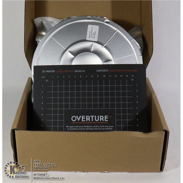 BLACK 2.85 MM OVERTURE PETG 3D PRINTER FILAMENT