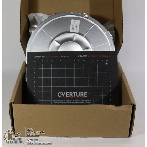 BLACK 2.85 MM OVERTURE PETG 3D PRINTER FILAMENT