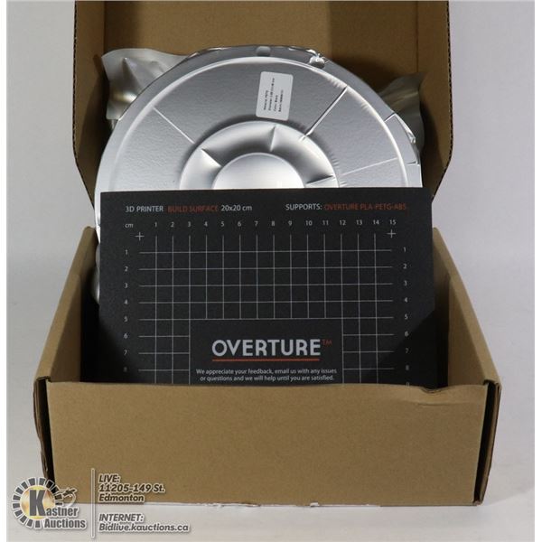 BLACK 2.85 MM OVERTURE PETG 3D PRINTER FILAMENT