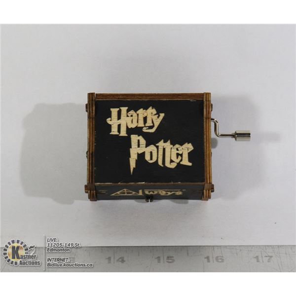 HARRY POTTER ENGRAVED HAND CRANK MUSIC BOX