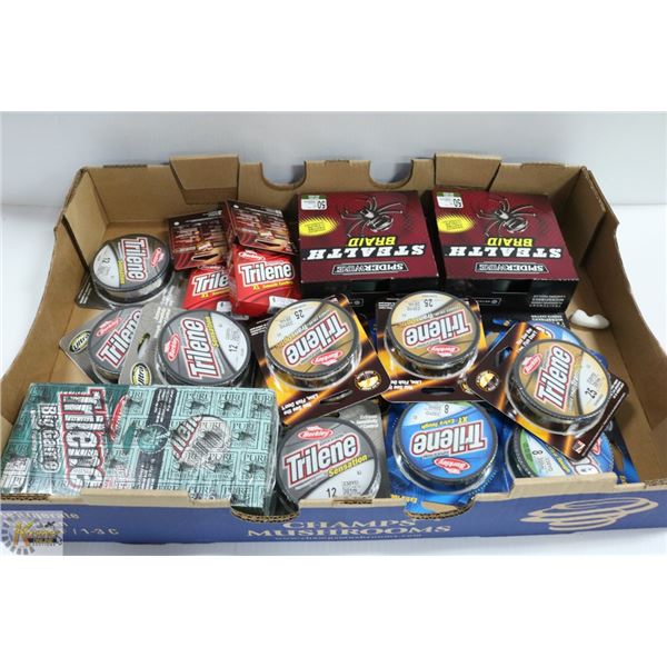 LOT OF ASSORTED FISHING LINE