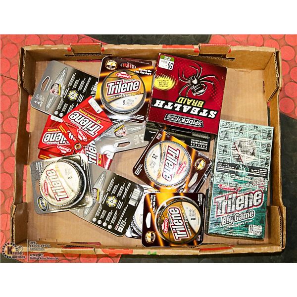 LOT OF ASSORTED FISHING LINE
