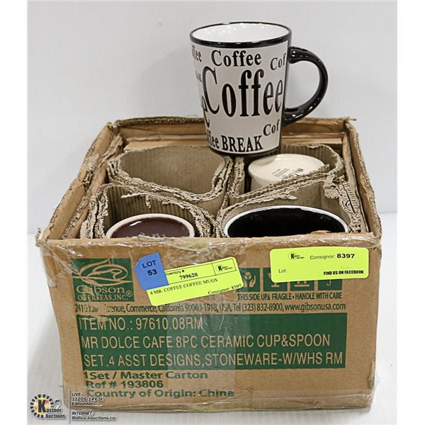 4 MR. COFFEE COFFEE MUGS