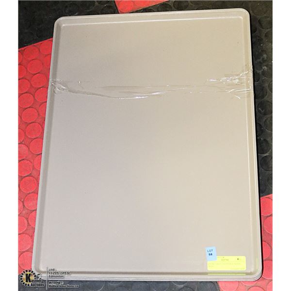4 NEW LARGE CAFETERIA TRAYS - GRAY