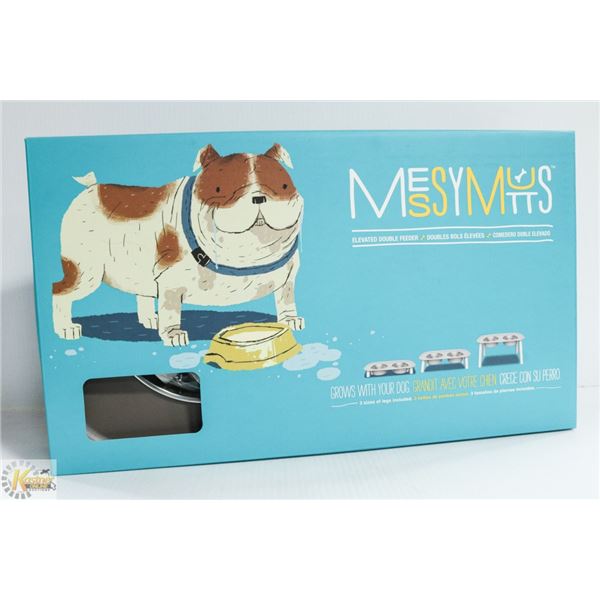 MESSY MUTTS ELAVATED DOUBLE FEEDER