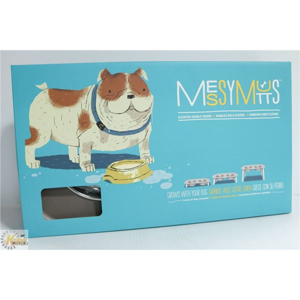 MESSY MUTTS ELAVATED DOUBLE FEEDER