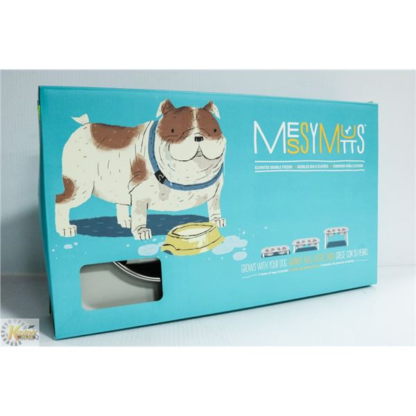 MESSY MUTTS ELAVATED DOUBLE FEEDER