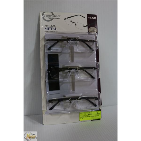 FOSTER GRANT READING GLASSES +1.50