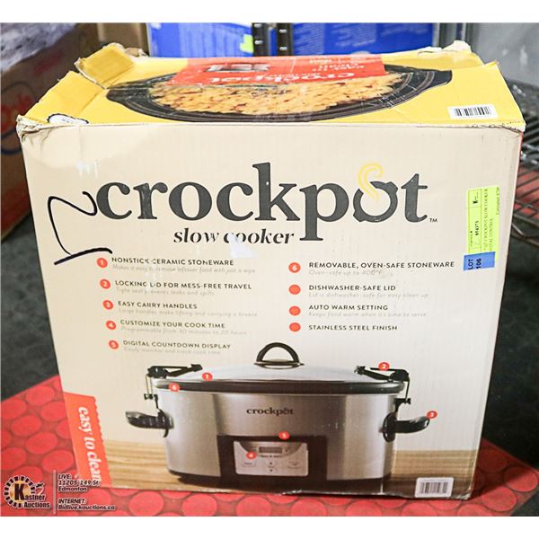 NEW 7 QT CROCKPOT SLOW COOKER W/ DIGITAL CONTROL