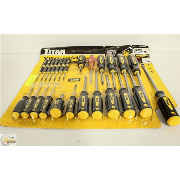 TITAN 25PC SCREWDRIVER SET