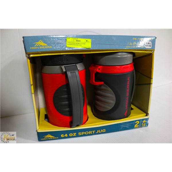 2 PACK HIGH SIERRA 2 LITER LOCKING WATER JUGS