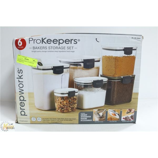 NEW PROKEEPERS 6 PC BAKER'S STORAGE SET