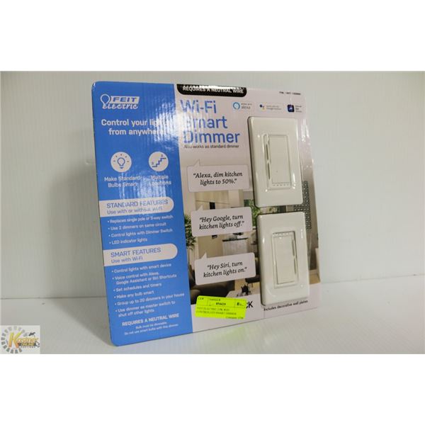 FEIT ELECTRIC 2 PK WIFI CONTROLLED SMART DIMMER