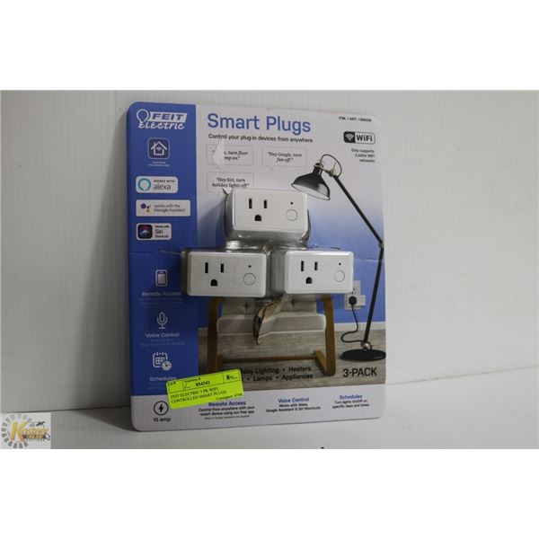 FEIT ELECTRIC 3 PK WIFI CONTROLLED SMART PLUGS