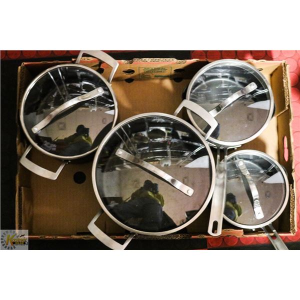 8 PC KIRKLAND SIGNATURE COOKWARE POT SET