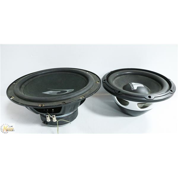 2X SUBS - JL AUDIO 10WXV2-4 & ALPINE SWE-1243