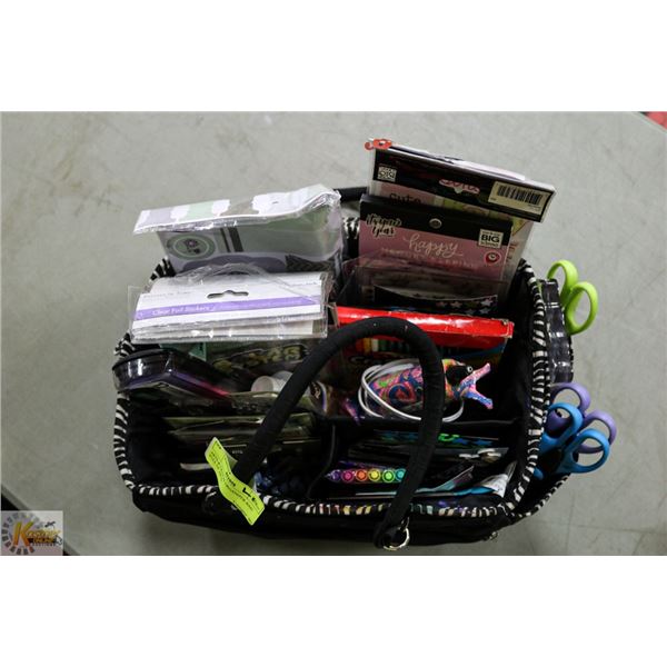 ARTS & CRAFTS ORGANIZER BAG FULL OF ARTS