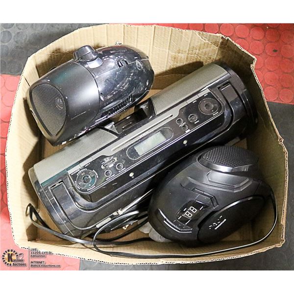 3 GENTLY USED BOOMBOXES