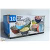 Image 2 : SET OF 10 11OZ COLOURFUL CERAMIC BOWLS