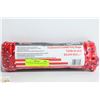 Image 1 : 45' DIAMOND BRAIDED RED ROPE