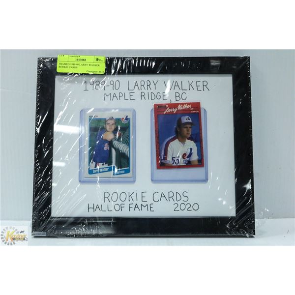 FRAMED 1989-90 LARRY WALKER ROOKIE CARDS