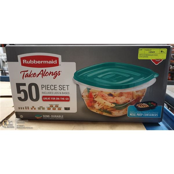 50PCS RUBBERMAID FOOD CONTAINERS