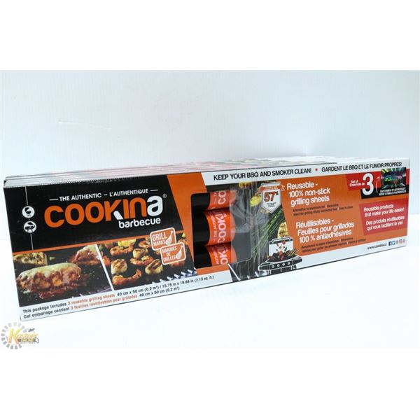 THREE PACK COOKINA REUSABLE GRILLING SHEETS