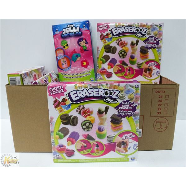 LOT OF 12 ERASEROOZ AND ORB JELLI WORLDZ