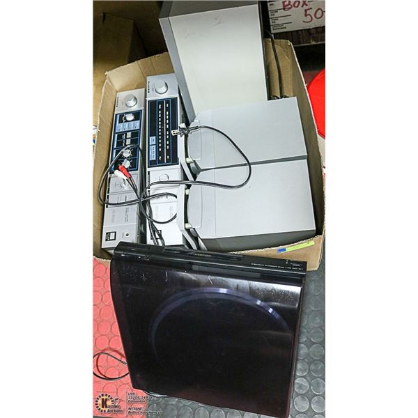 SANYO STEREO/RECEIVER W TURNTABLE,CASSETTE