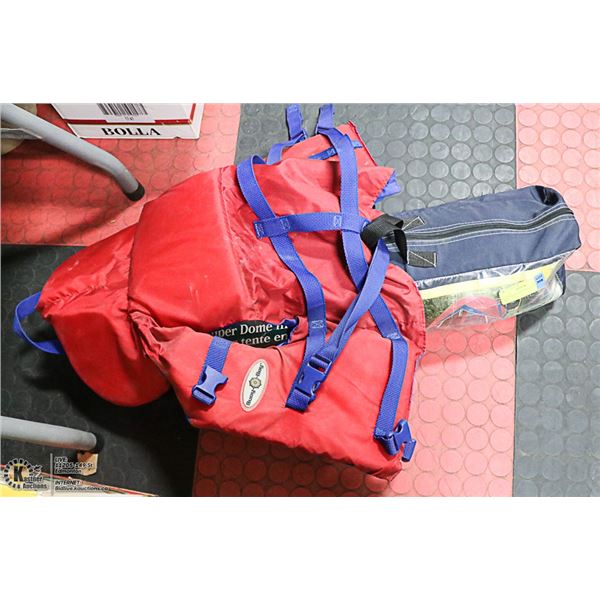 KIDS LIFE JACKET, SMALL 2 PERSON TENT