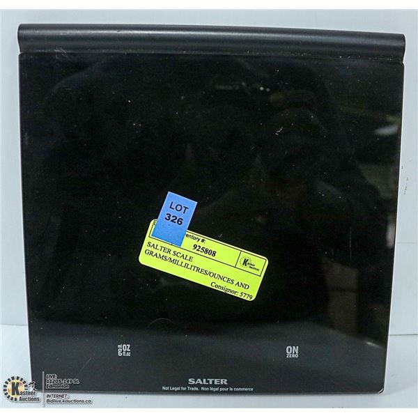 SALTER SCALE GRAMS/MILLILITRES/OUNCES AND FLUID