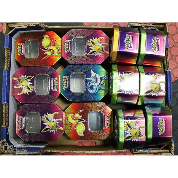 LOT OF 12 OF POKEMON TINS