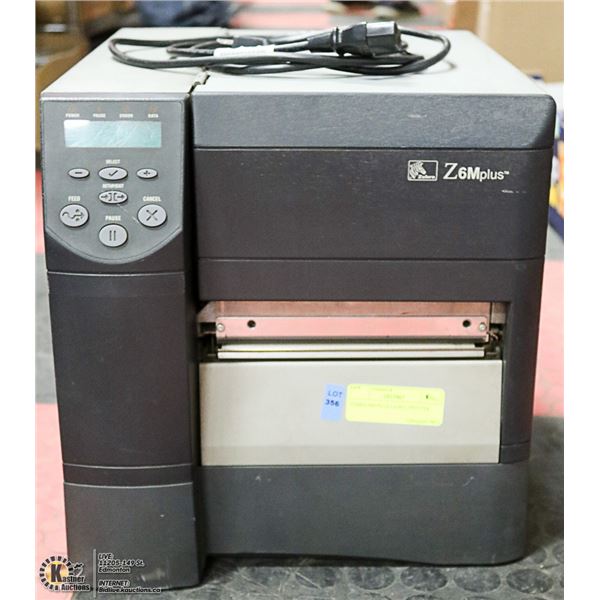 ZEBRA 6M PLUS LABEL PRINTER