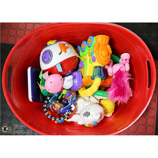 BASKET OF KIDS TOYS