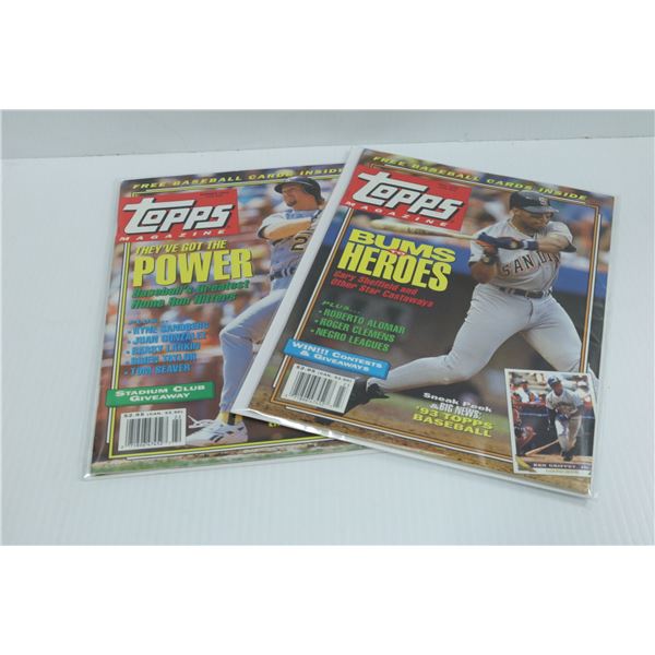 SUMMER+FALL 1992 TOPPS UNCUT BASEBALL CARDS INSIDE