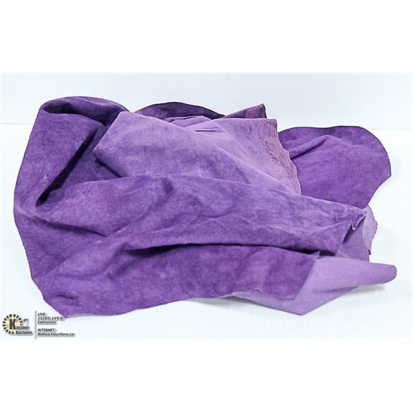 TANNED DEER HIDE DYED PURPLE