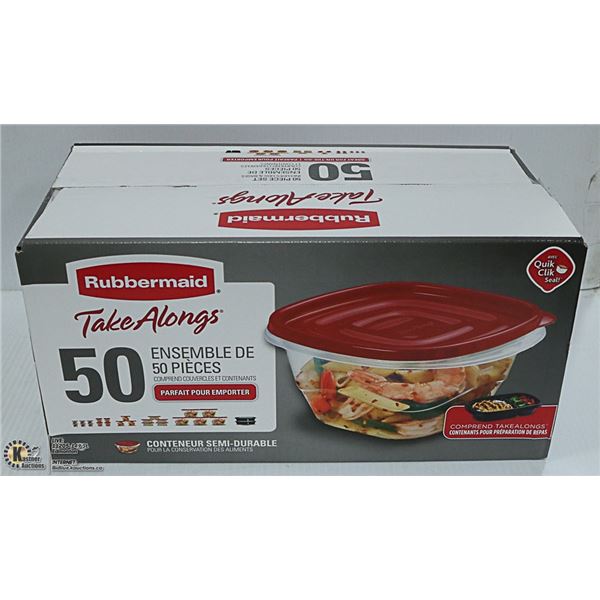 50 PIECE RUBBERMAID FOOD CONTAINER SET