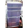 Image 1 : 5 DRAWER PLASTIC DRAWERS ON WHEELS