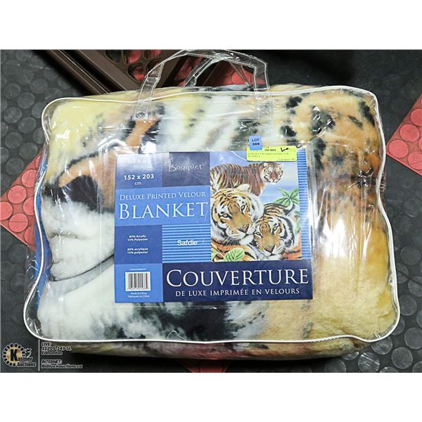 NEW DELUXE PRINTED VELOUR BLANKET -