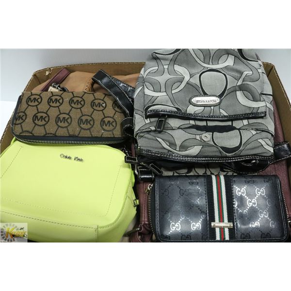 TRAY OF 12 ASSORTED PURSES