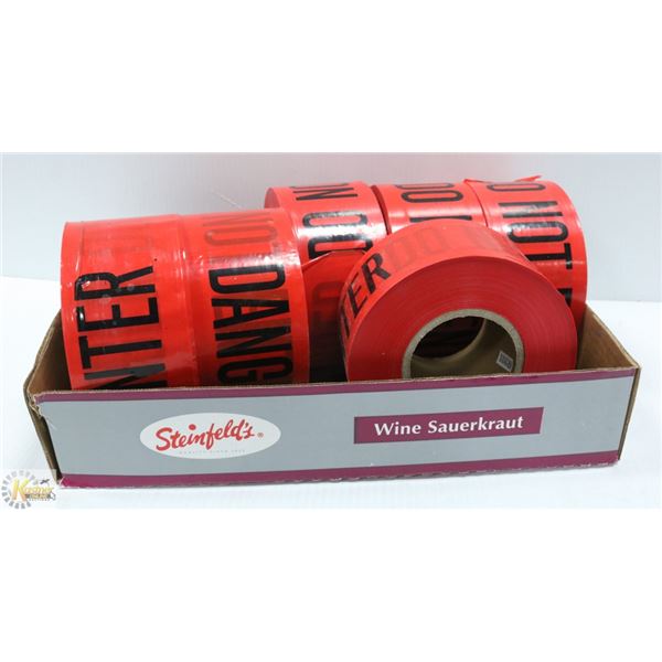 6 ROLLS OF DANGER TAPE