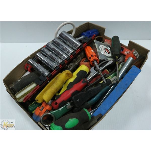 FLAT OF ASSORTED TOOLS