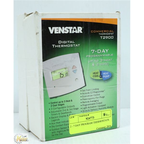 TWO VENSTAR 7 DAY PROGRAMMABLE THERMOSTATS