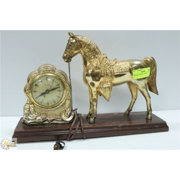 VINTAGE HORSE CLOCK