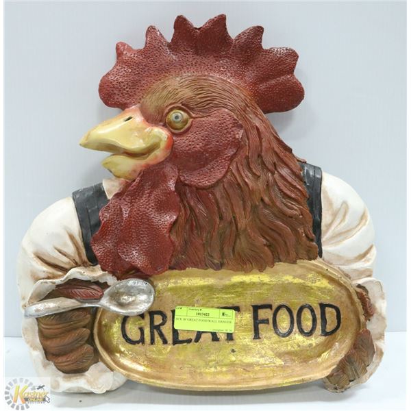 10 X 18 'GREAT FOOD WALL HANGER