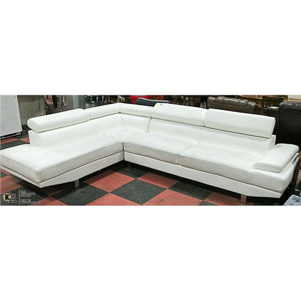 WHITE CORNER 2 SECTION COUCH